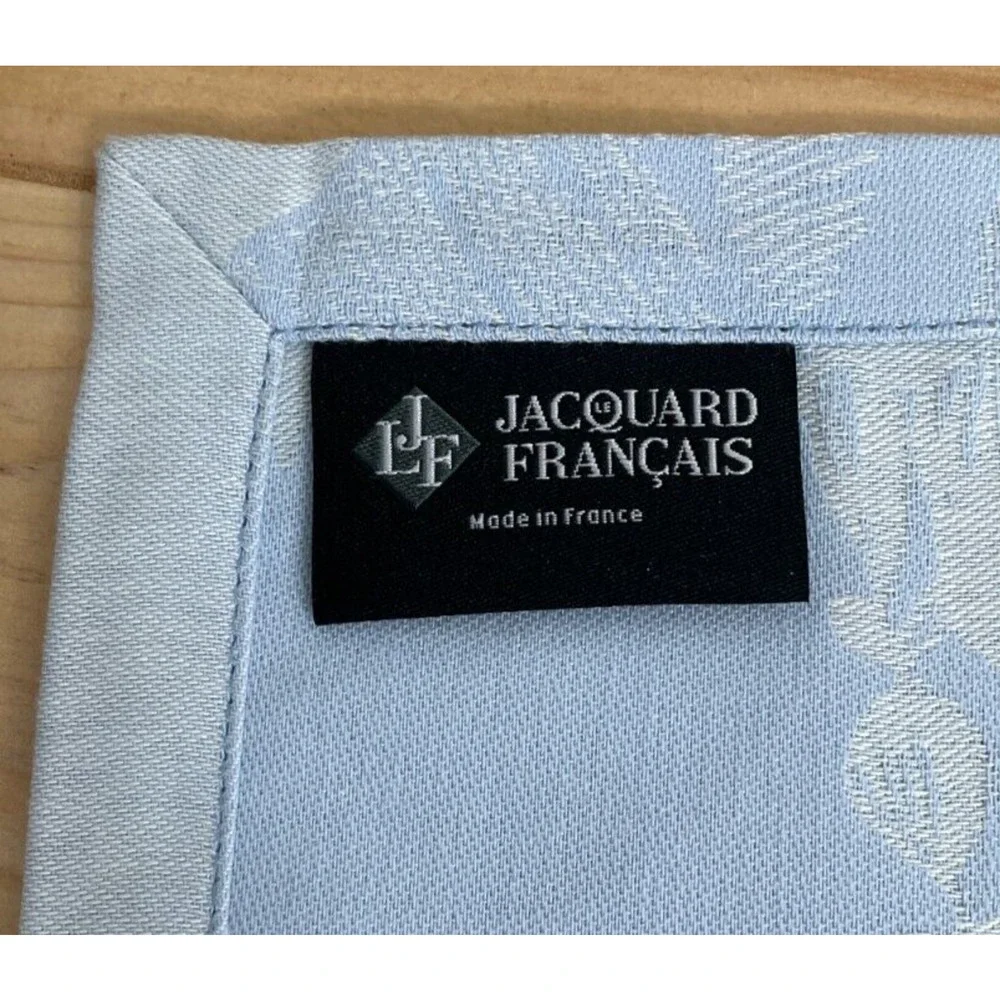 Le Jacquard Francais A La Francaise Napkins Floral Blue Pink Yellow Set of 3 New